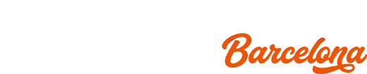 Logo with THE EVTOL SHOW in large white letters and Barcelona in orange cursive beneath.