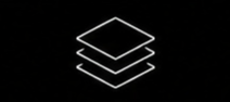 Three white outlined diamonds are stacked vertically on a black background, each slightly offset below the one above.